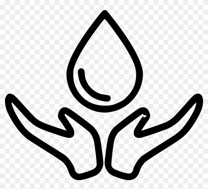 Blood Drop Hands Care Comments - Outline Image Of Water Drop Clipart