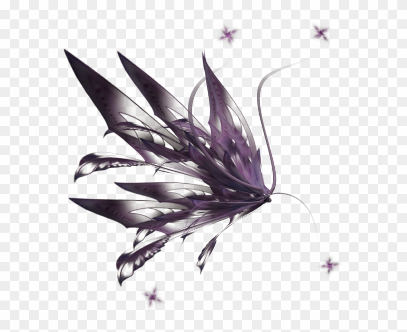 Drawn Wings Fairy - Fairy Wings Side View Png Clipart #340592
