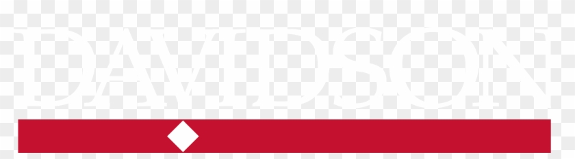 Davidson College Logo With White Type With Red Bar - Transparent Images Red Line Clipart