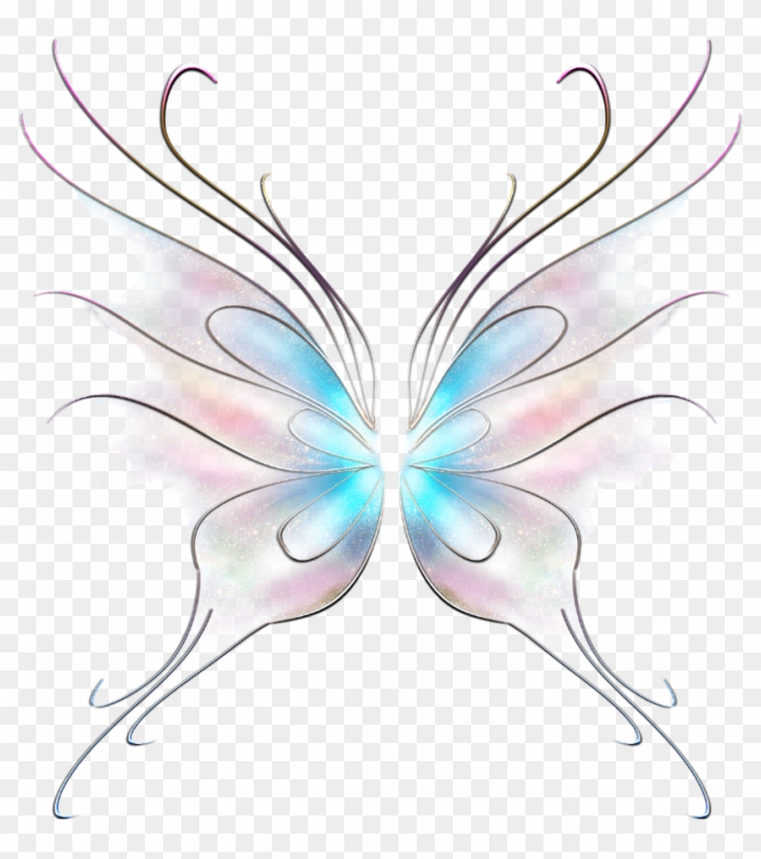 Art Butterfly Fairy Wings Stickers - Swallowtail Butterfly Clipart #340964