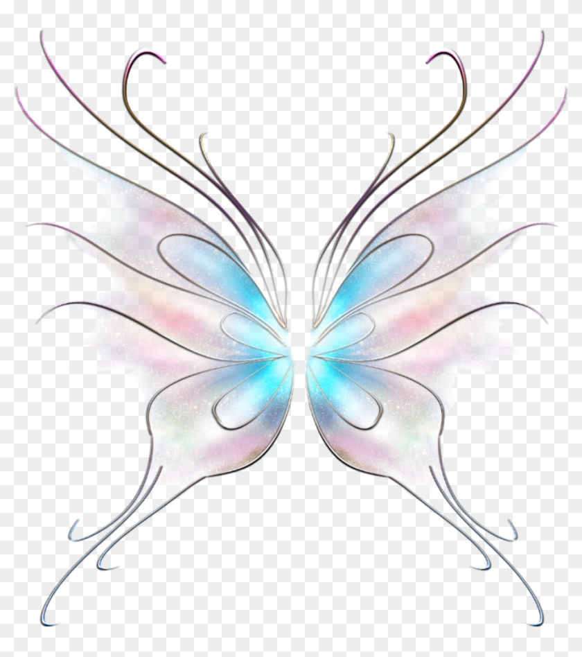 Art Butterfly Fairy Wings Stickers - Swallowtail Butterfly Clipart