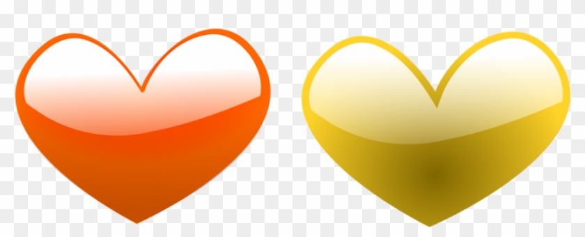 Yellow Orange Green Heart Color - Orange And Yellow Heart Clipart