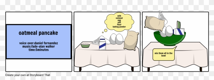 Oatmeal Pancakes - Cartoon Clipart