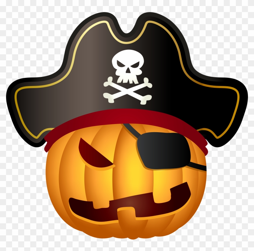 Halloween Pirate Pumpkin Png Clip Art Image Transparent Png #341271