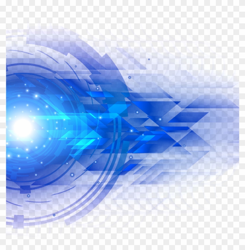 Technology Blue Light Png Bright Neon Glow Tech - Blue Light Effect Png Clipart #341538