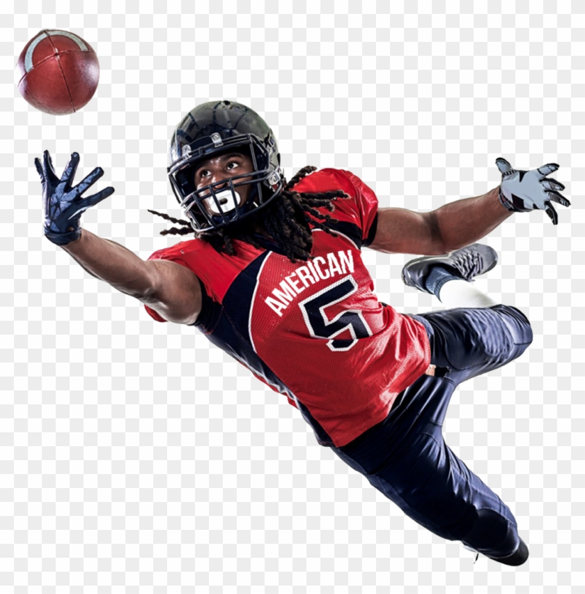 American Football Player Catching A Ball - Football Player Catching Ball Clipart #341539