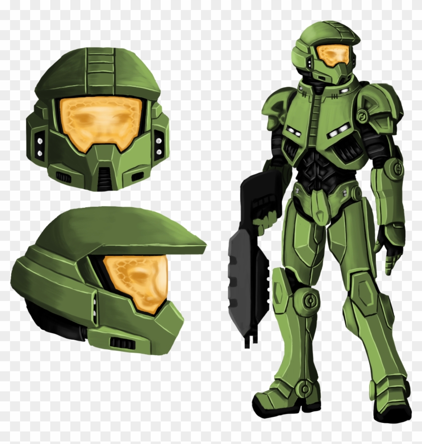 Design Sketches For The Master Chief Redesign Clipart