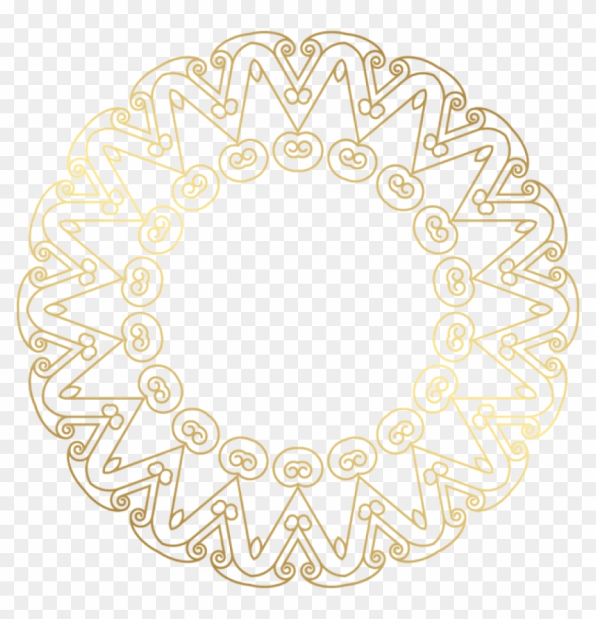 Free Png Download Round Golden Border Frame Deco Png - Circle Clipart