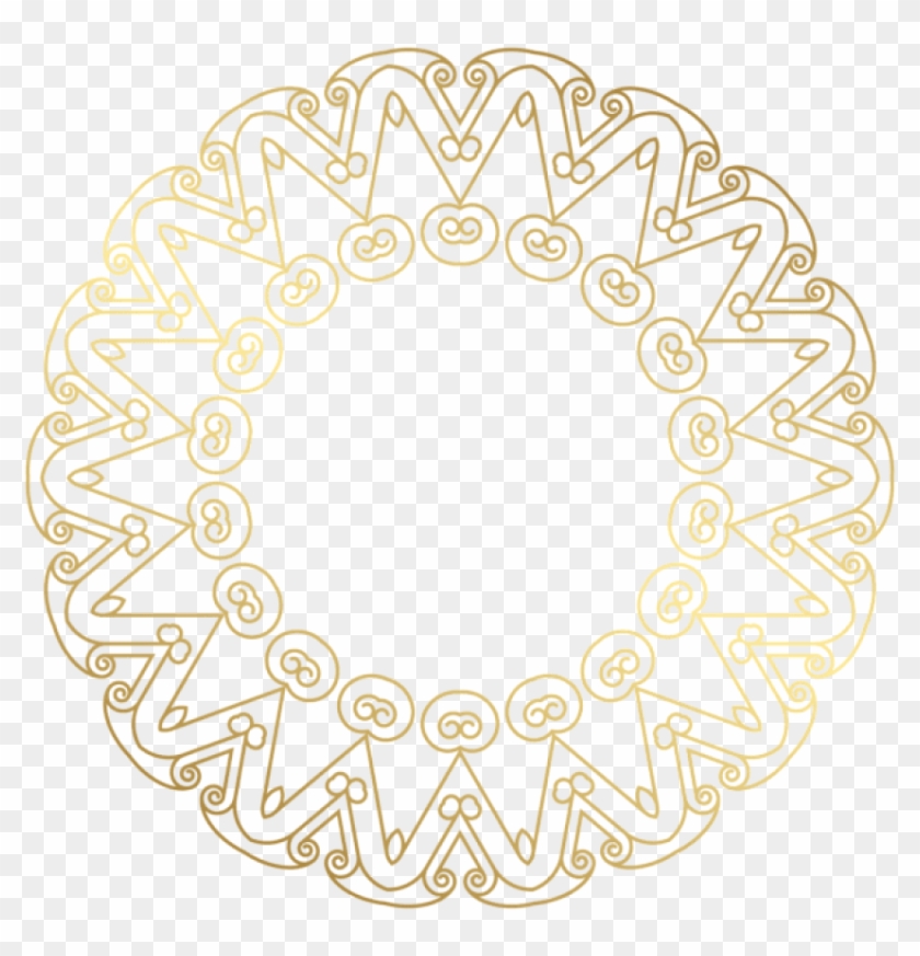 Free Png Download Round Golden Border Frame Deco Png - Circle Clipart #342043