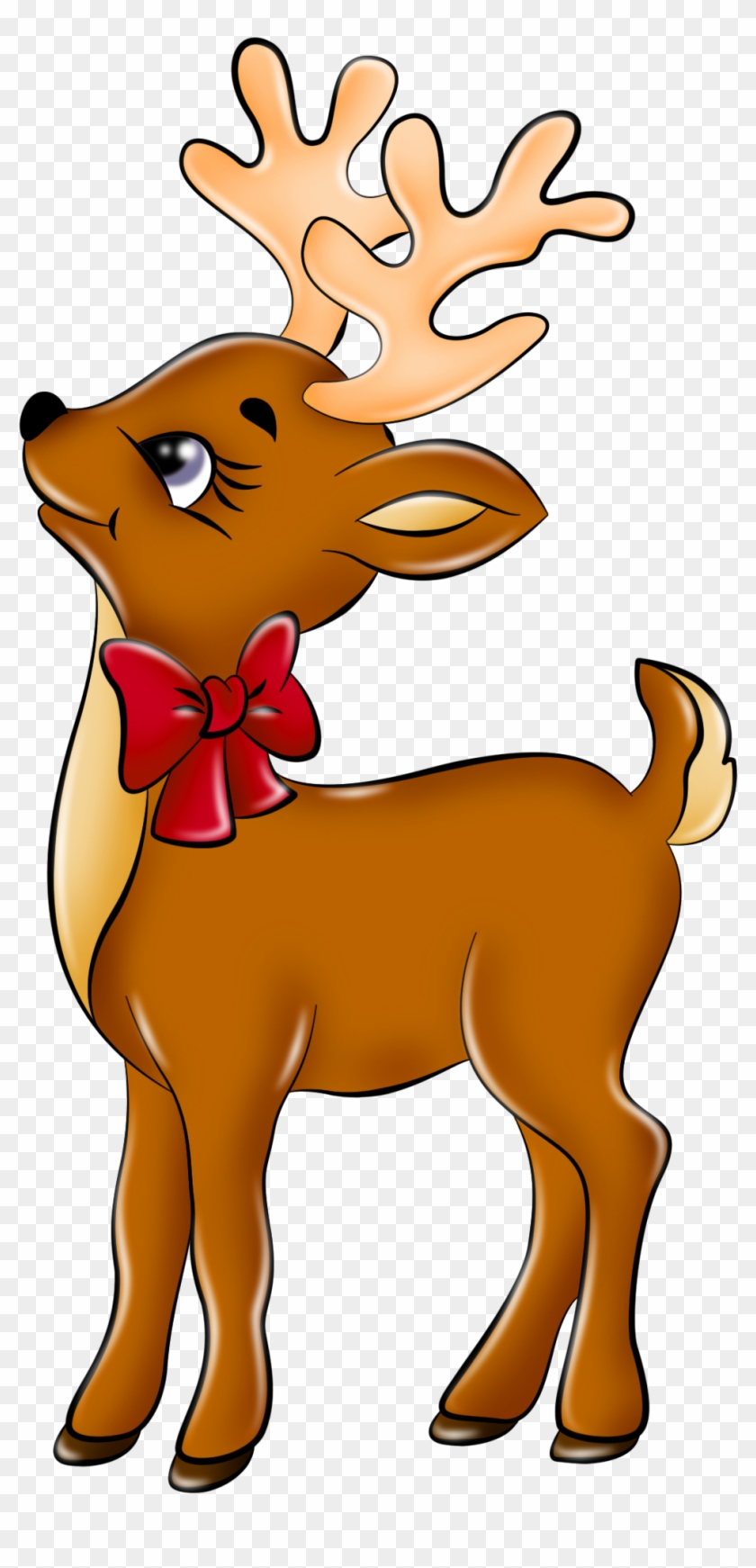 Cute Reindeer Clip Art Clipart - Renne Du Pere Noel - Png Download