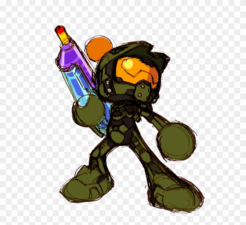 Great Chance To Review How Master Chief Landed As An - Animated Master Chief Clipart #342407