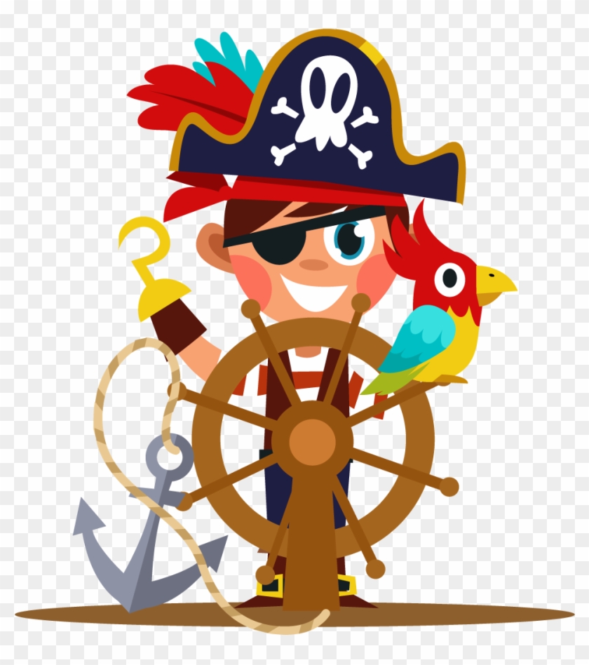 Stickers Porte Prenom Pirate Clipart #342649