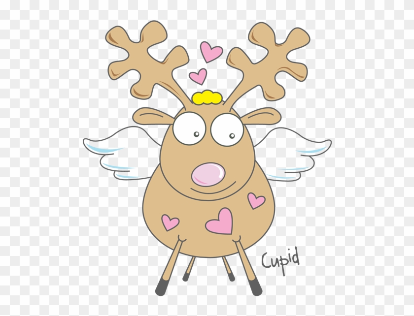 Reindeer Clipart Track - Cupid Reindeer - Png Download #342800