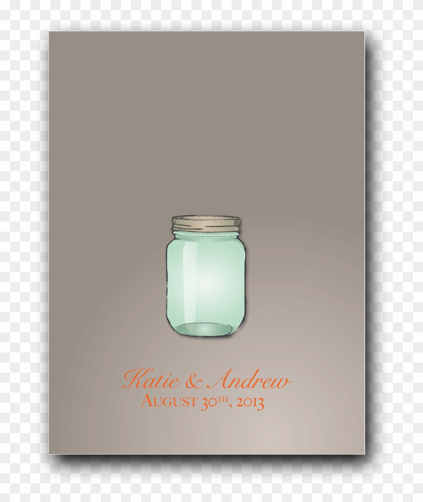 Mason Jar Thumbprint Guestbook - Candle Clipart #342849
