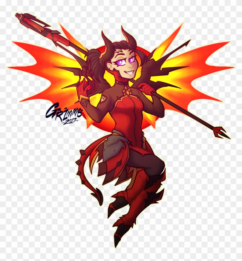 🔪 I Plan On Making These Stickers One Day - Devil Mercy Overwatch Staff Clipart