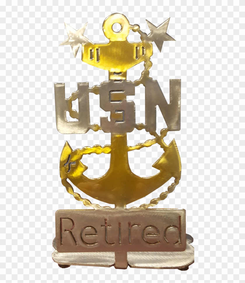 Retired Master Chief Anchor Desk Mount Steel Crazy - Poster Clipart #343132