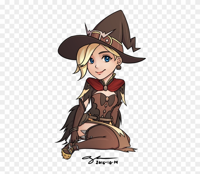 Clipart For Crown Of Mercy - Witch Mercy Chibi - Png Download #343230