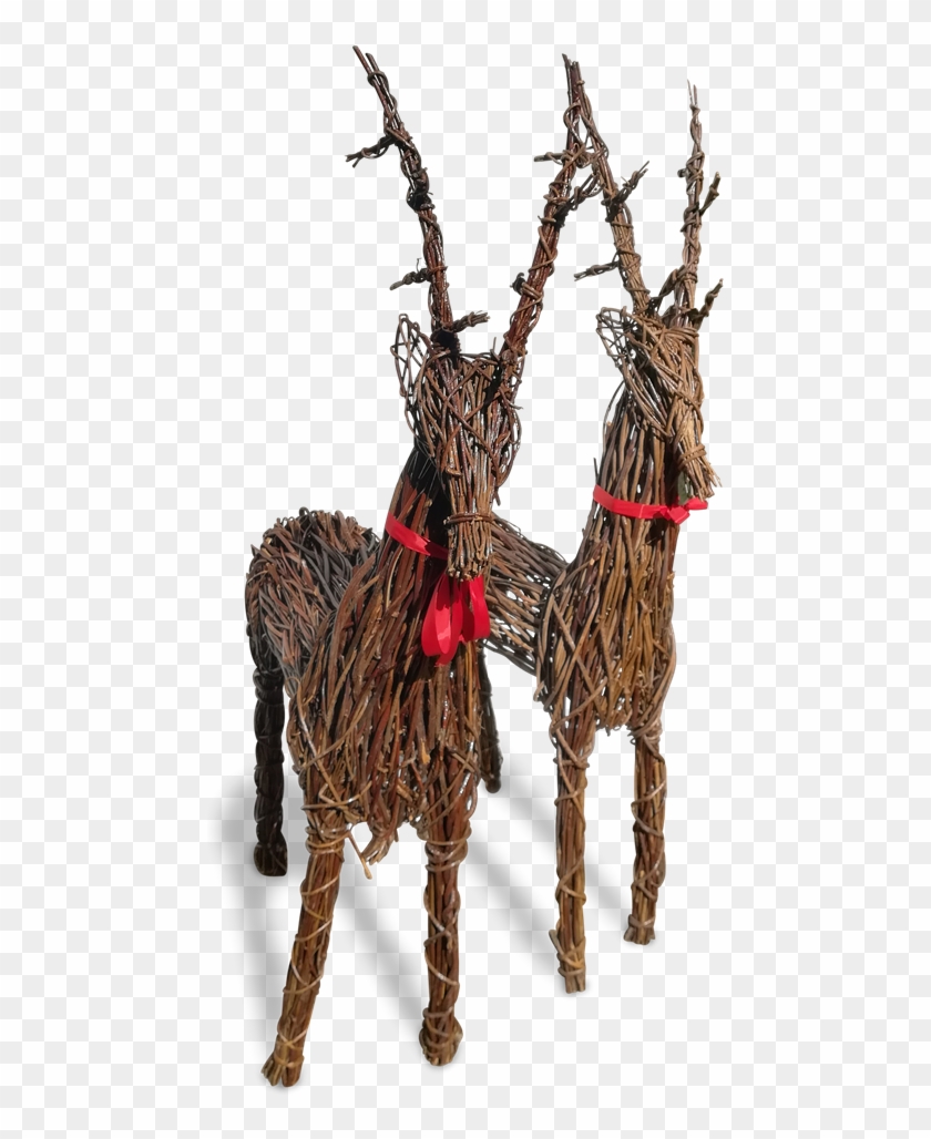 Buy Xmas, Christmas Wicker Reindeer - Reindeer Clipart