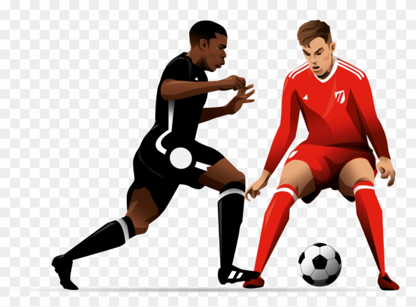 Football Player - Kick Up A Soccer Ball Clipart