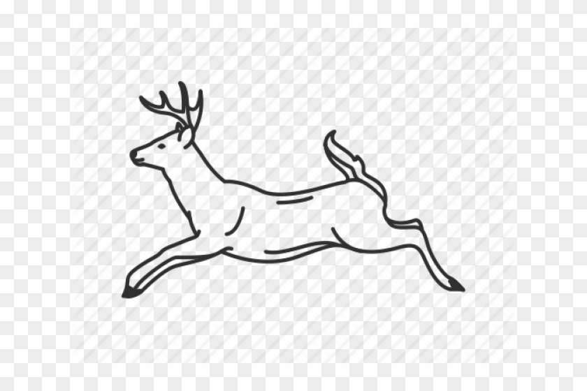 Drawn Reindeer Male Reindeer - Reindeer Clipart #343933