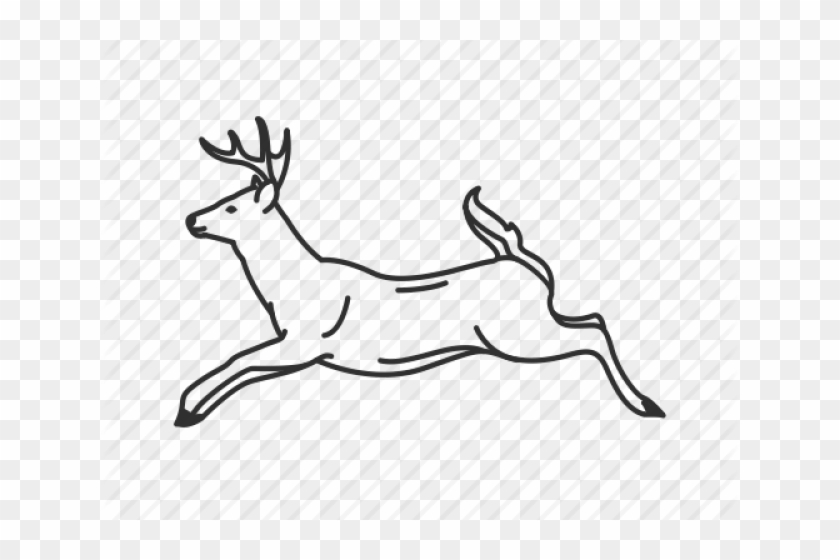 Drawn Reindeer Male Reindeer - Reindeer Clipart