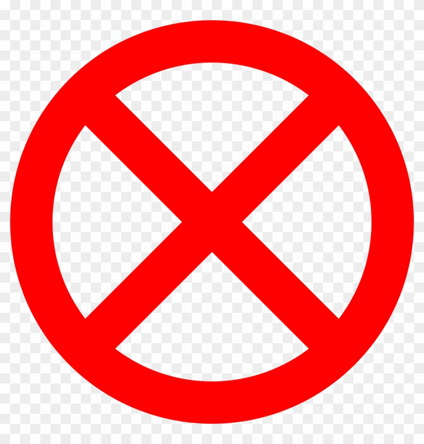 Medium Image - Circle With X Over Clipart