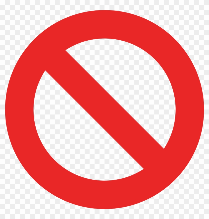 Download - International Prohibition Sign Png Clipart