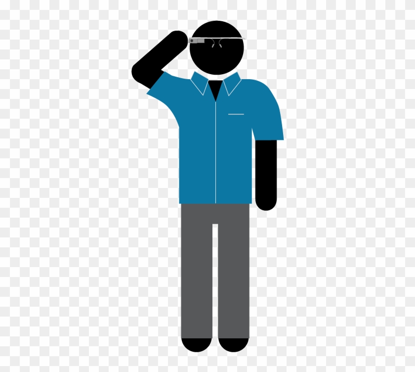 Google Glass Guy - Illustration Clipart