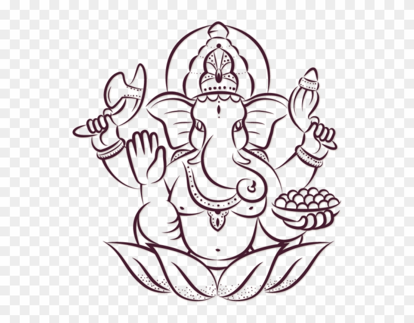 Ganesha Drawing On Wall Clipart