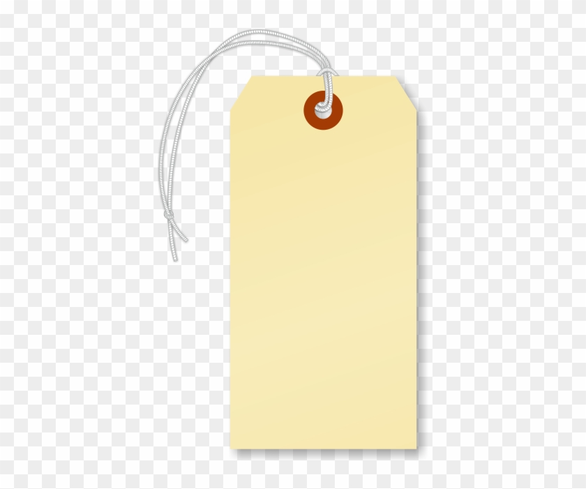 Blank Manila Cardstock Tag With Elastic - Coquelicot Clipart