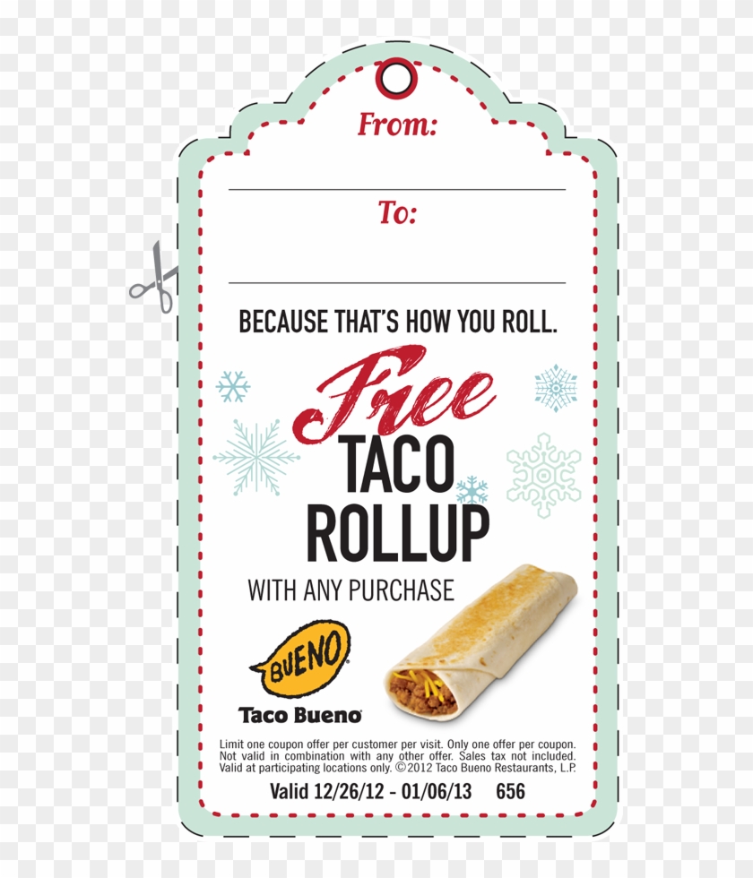 Make Any Present More Merry With This Coupon Gift Tag - Taco Bueno Clipart #347521