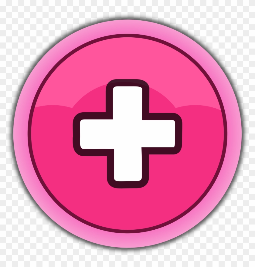 This Free Icons Png Design Of Pink Button Plus Clipart