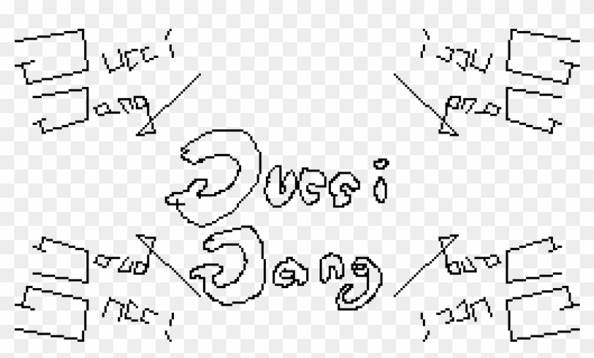 Gucci Gang - Handwriting Clipart #348424