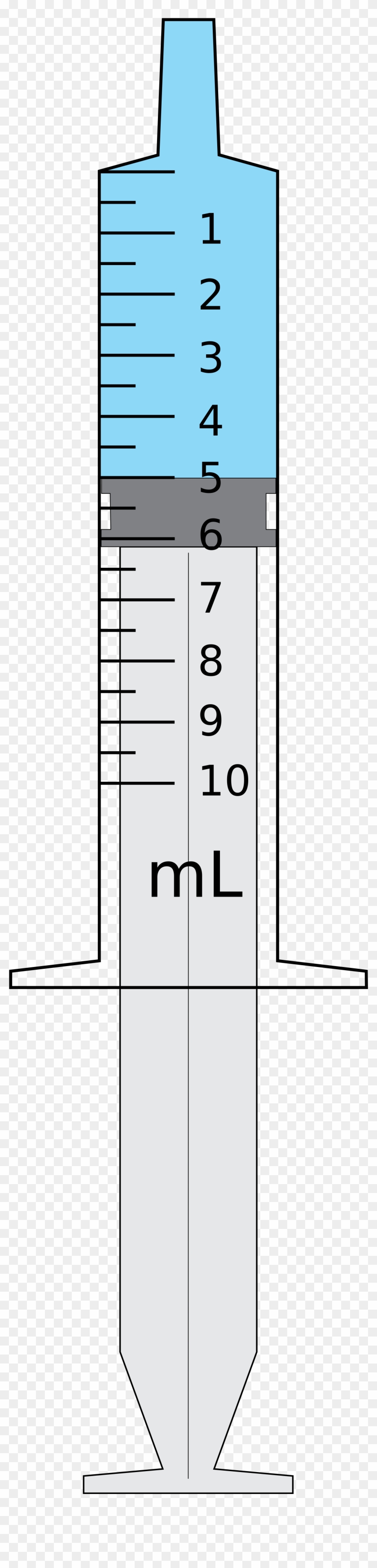 Open - 10 Ml Syringe Drawing Clipart