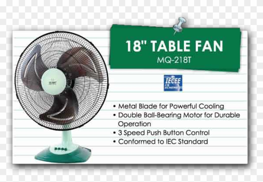 18" Table Fan Mq-218t - Table Fan Fan Png File Clipart #348611