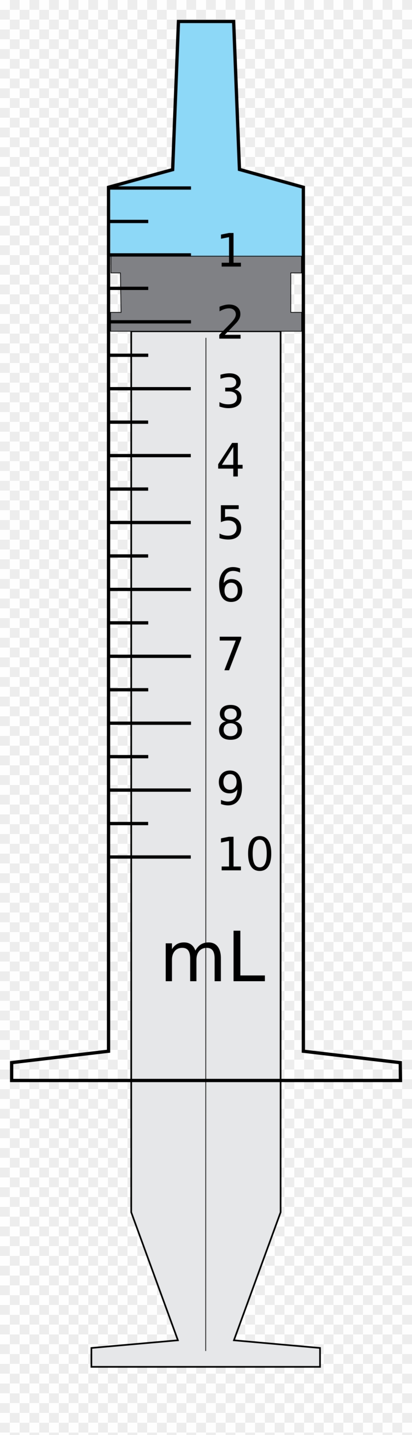Open - 10 Ml Syringe Drawing Clipart