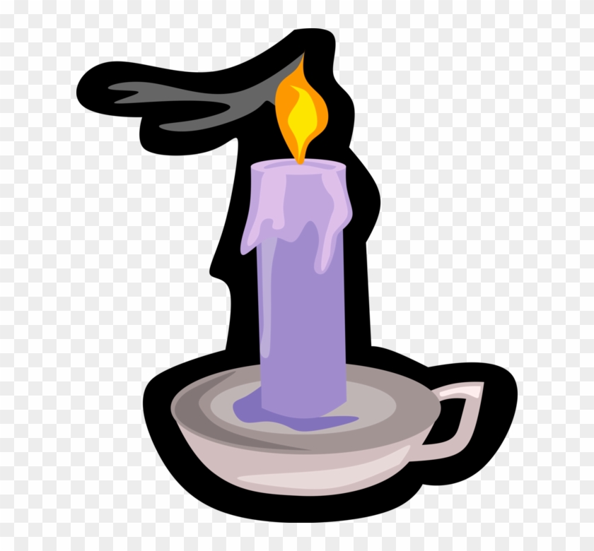 Vector Illustration Of Candle Ignitable Wick Embedded Clipart