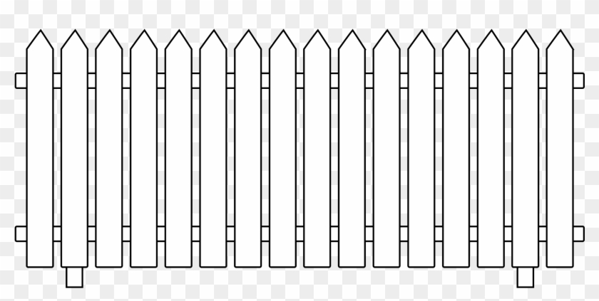 Picture Royalty Free Download Fence Clip Black And - White Picket Fence Clipart - Png Download