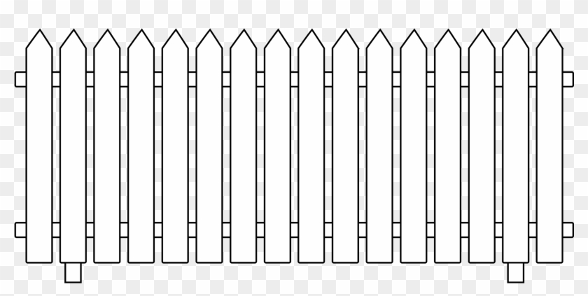 Picture Royalty Free Download Fence Clip Black And - White Picket Fence Clipart - Png Download #348882