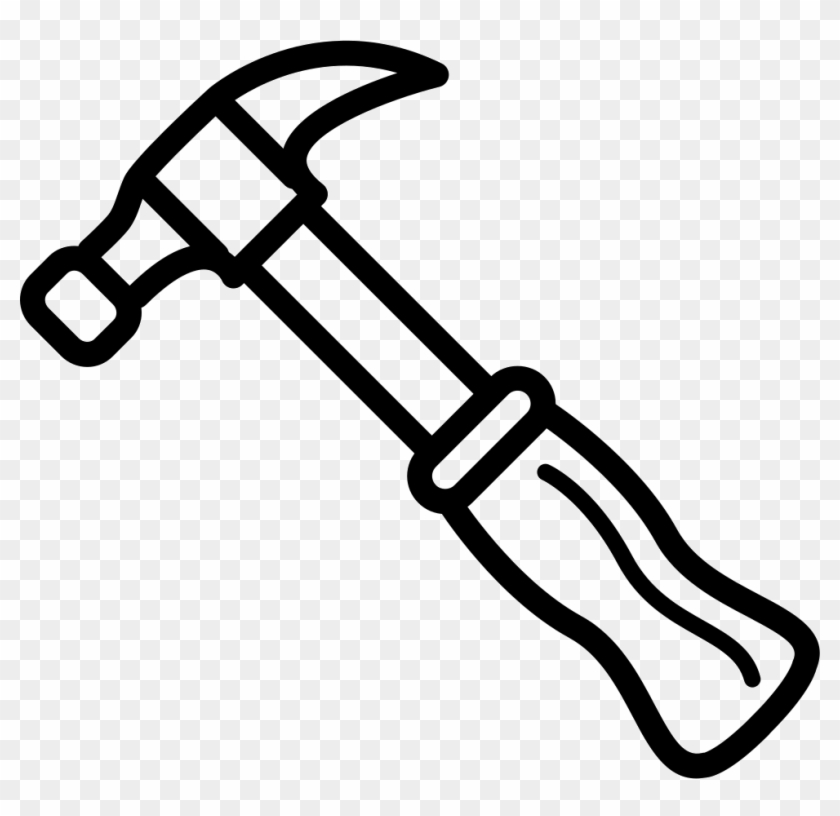 Jpg Royalty Free Library Hammer Svg Outline Transparent - Svg Hammer Clipart #348935