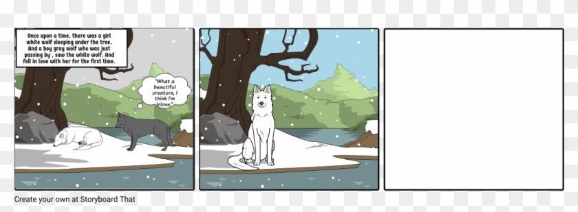 The White Wolf & The Gray Wolf - Cartoon Clipart #349186