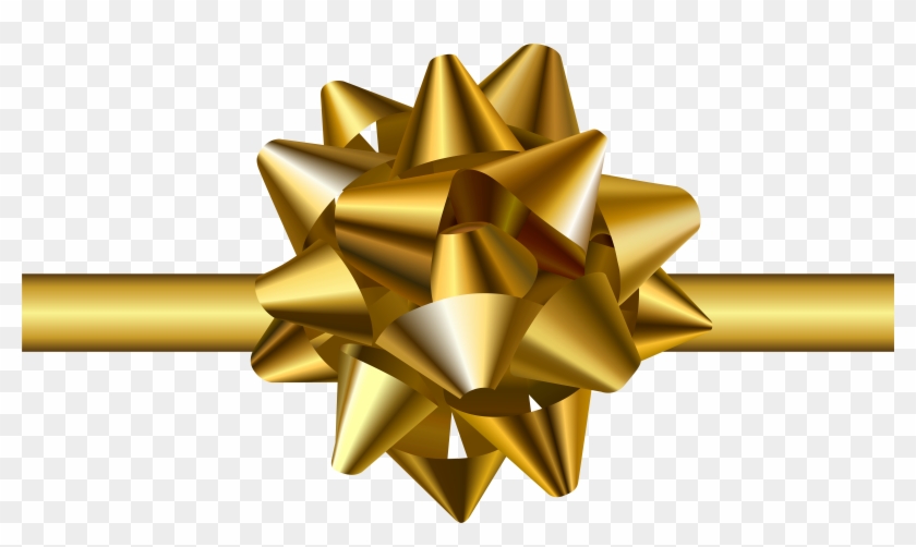 8000 X 4485 19 - Gold Bow Png Transparent Clipart #349566