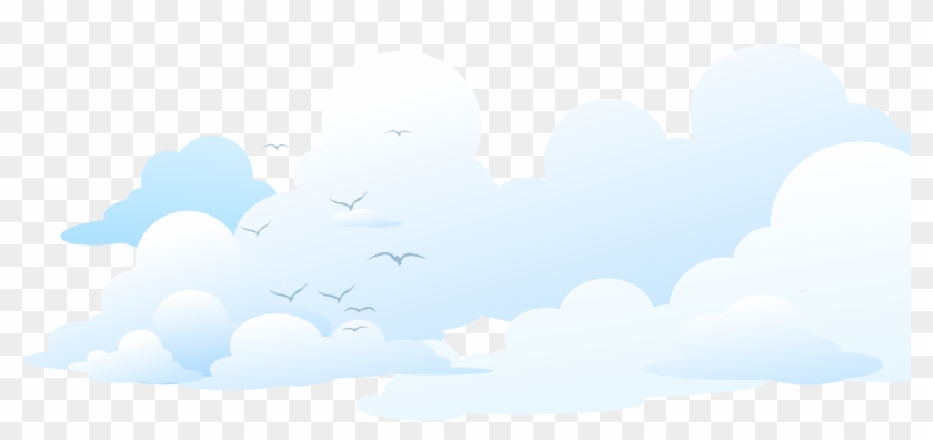 Banner Freeuse Library Brand Cloud Blue Seagull Clouds - Cartoon Clipart