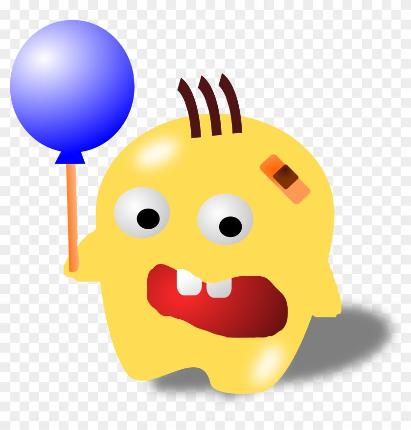 This Free Icons Png Design Of Monster With A Balloon - Cartoon Cute Creature Png Clipart