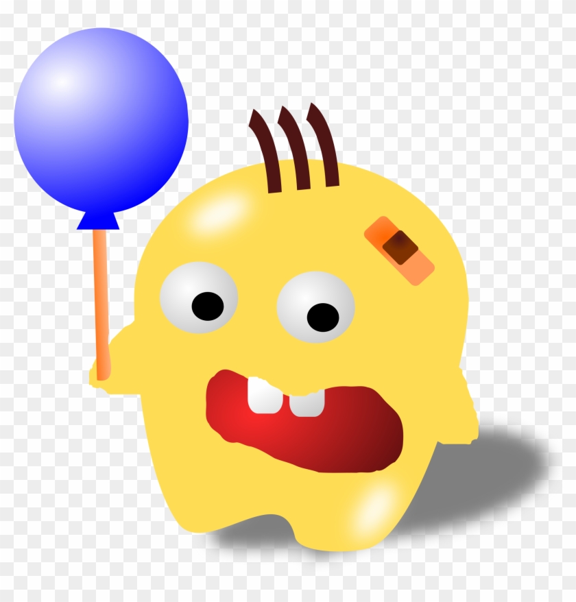 This Free Icons Png Design Of Monster With A Balloon - Cartoon Cute Creature Png Clipart #3400699