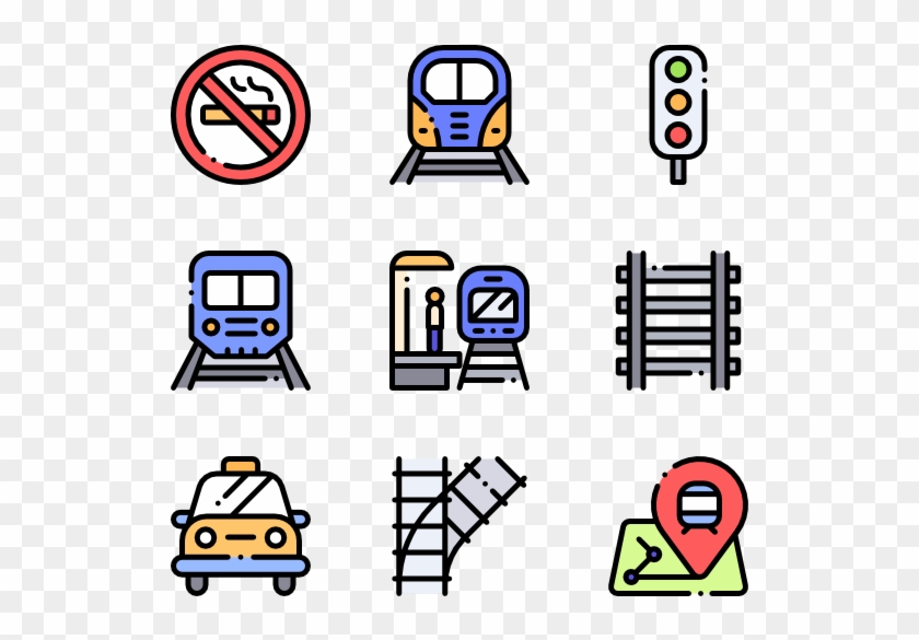 Train Station - Discuss Flat Icon Clipart
