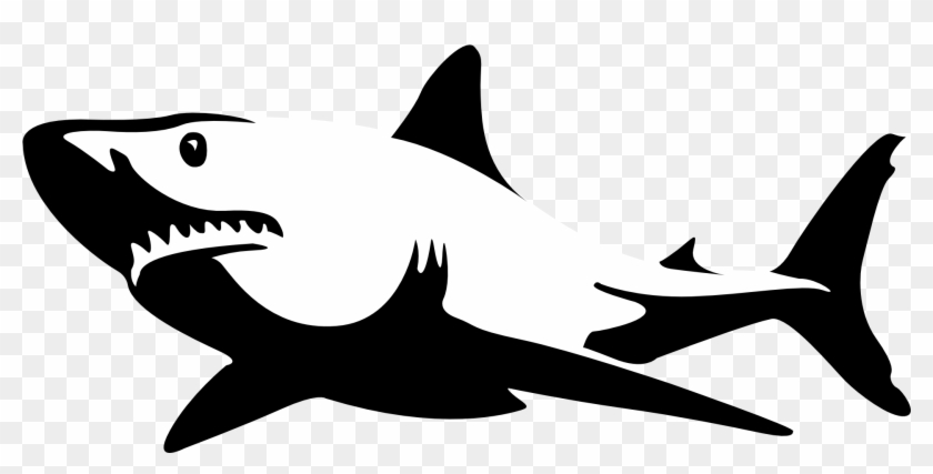 Imagem Gratis No - Great White Shark Silhouette Clipart #3400982
