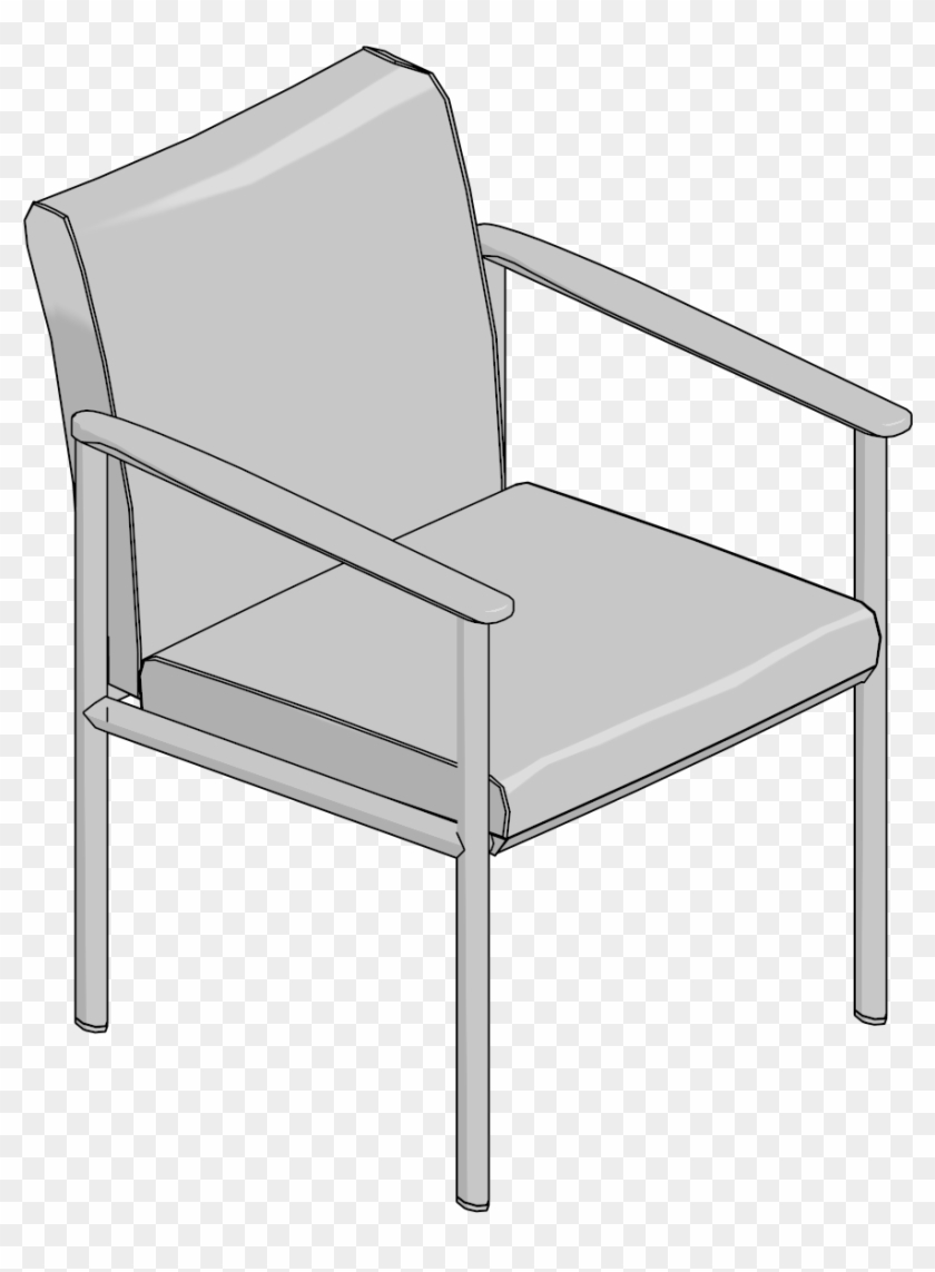 Chair,sgl,str Arm,wood Arms,concave Back,flex - Club Chair Clipart #3401154