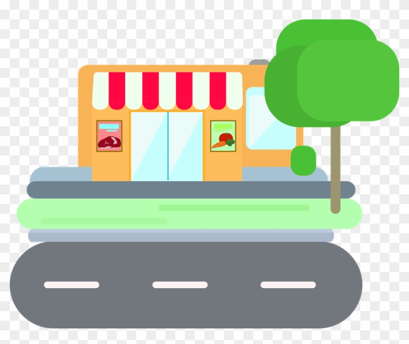Supermarket Market Minimarket Sell Shopping - Market Cartoon Png Clipart #3401413