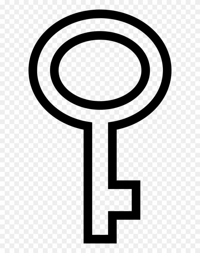 Key Of Oval Shape Outline Comments - Key Outline Transparent Clipart